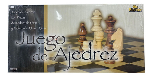 Juego De Ajedrez Piezas De Madera Marca Bisonte