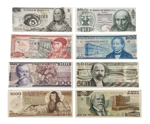 comprar Set Billetes Mexico Antiguos Coleccionables