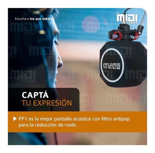 Imagen 6 de 10 de Midiplus Pf1 Filtro Antipop Pantalla Acústica Profesional