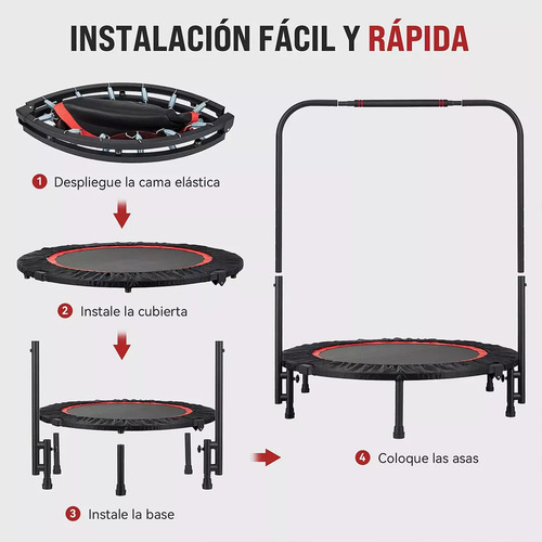 Trampolín Para Ejercicio Fitness Plegable Mini Brincolín