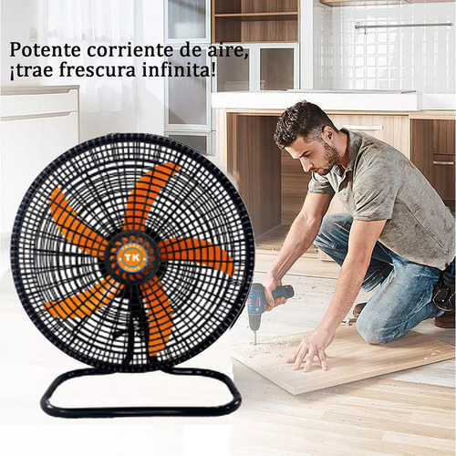 Waroom 3 Velocidades Altura Ajustable Ventilador 3 En 1 18 Pulgadas Pedestal 5 Aspas Naranja