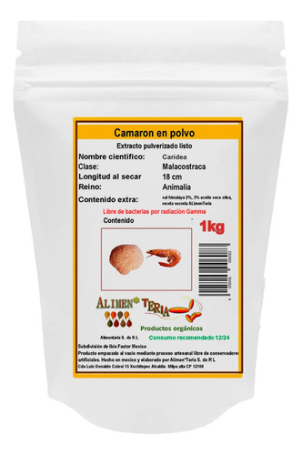 Camarón  Pulpa En Polvo 1kg