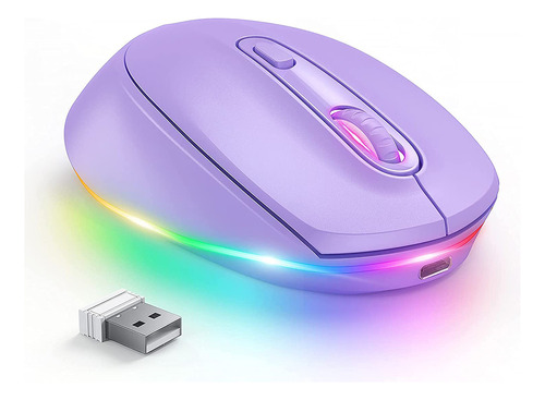 Mouse Sem Fio Bluetooth Seenda Iwg Fgm02 Recarregável Purple