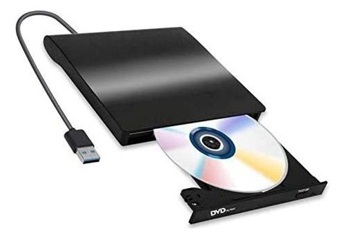 Grabadora Portatil Appinessey Usb 3.0 Dvd/cd+/-rw Slim Negro