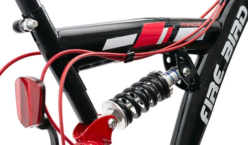 Bicicleta Fire Bird Infantil Doble Suspensión R20 Negro Tamaño Del Cuadro M