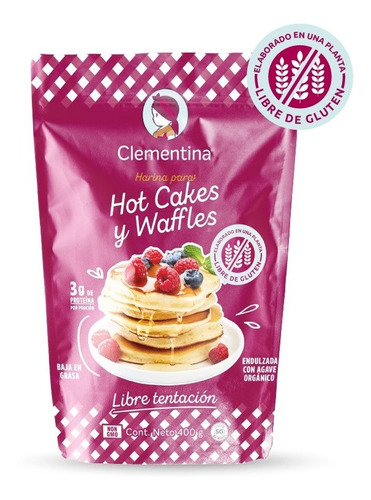 Imagen 3 de 4 de Harina Sin Gluten Para Waffles/hotcakes Clementina
