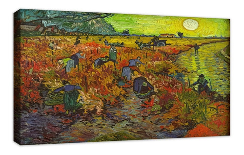Cuadro Decorativo Canvas Moderno El Vinedo Rojo Van Gogh