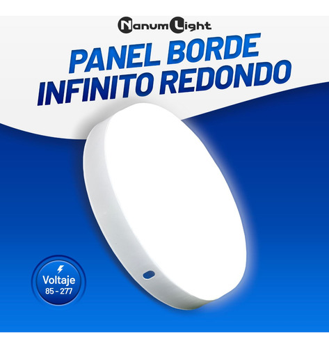 Panel Superficial 36w Redondo Sin Borde 85-277v Nanum Light