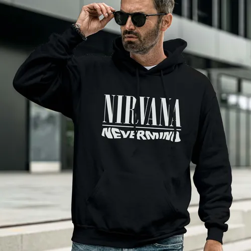 Buzo De Nirvana Negro Algod n Peinado Premium M sica Rock