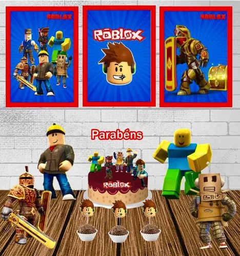 Só um Bolinho Roblox - Kit Festa Roblox