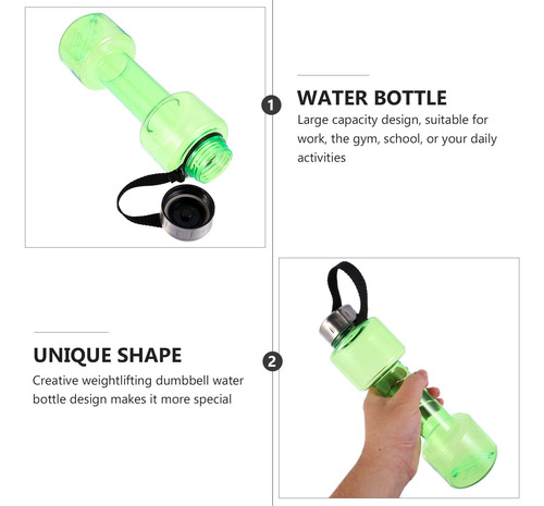 Botella De Agua Deportiva Portátil Con Forma De Mancuerna, 1