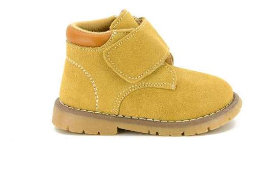 Bota De Cuero Para Niños Guga Con Velcro