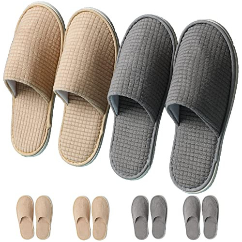 Cozyarea Spa Pantuflas, 6 Pares De Pantuflas Desechables Par