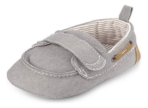 The Children's Place Baby Boys Velcro Boat Shoes, Gris, 10 -