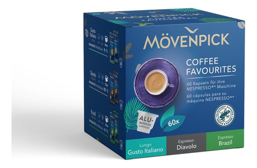 Box 60 Cápsulas Trio Mövenpick Compatible Con Nespresso®