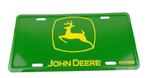 Cartel John Deere License Plate - A Pedido