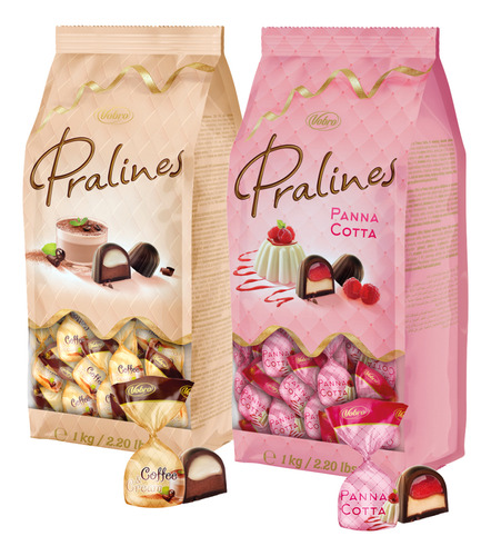 Pack Chocolate Bombón 1kg Vobro Cafe Y Crema + 1kg Panna 