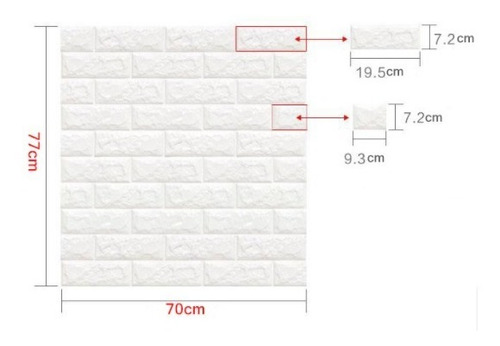 Imagen 4 de 8 de Papel Tapiz Ladrillo Blanco 3d - Autoadhesivo Para El Hogar