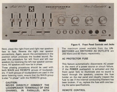 Marantz 4070 Quadradial Manual Colorido Excelente Resolução (Usado)