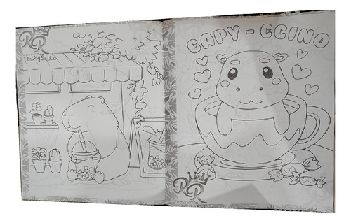 Bebe Capibara Carpincho Smoo Paq 20 Libros Iluminar Colorear