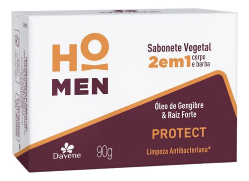 3un Sabonete Corpo E Barba Antibacteriano Homen 90g Davene