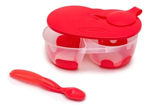 Imagen 1 de 5 de Bebe. Set Taper Doble Alimentacion Con Cuchara. Fisher Price