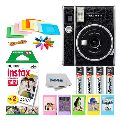 Fujifilm Instax Mini 40 Cámara Instantánea + Doble Paquet.