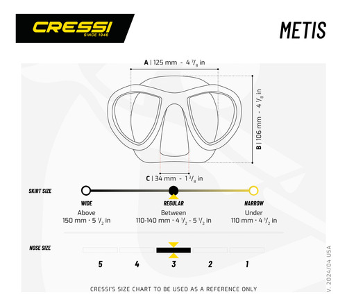 Visor Cressi Modelo Metis Mask Color Verde