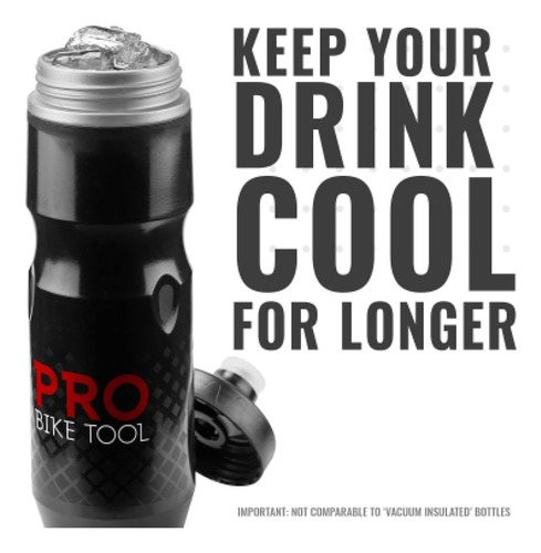 Botella De Agua Aislada Bicicleta De 24 Oz (680 Ml), Bo...
