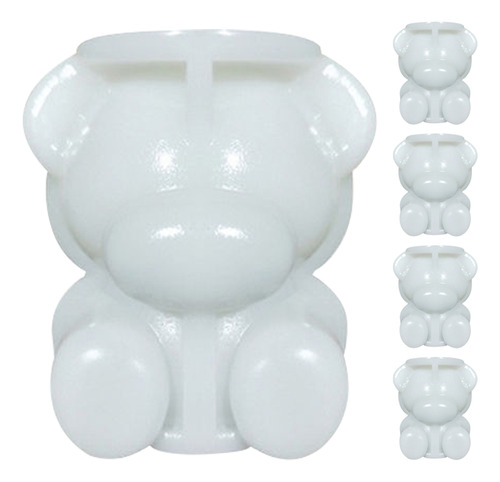 Moldes De Silicona Bear Ice Ball Para Bebidas, Paquete De 5