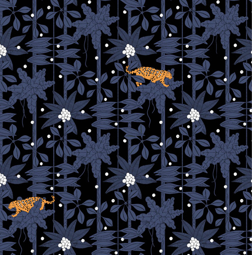 Papel De Colgadura Jaguar Midnight