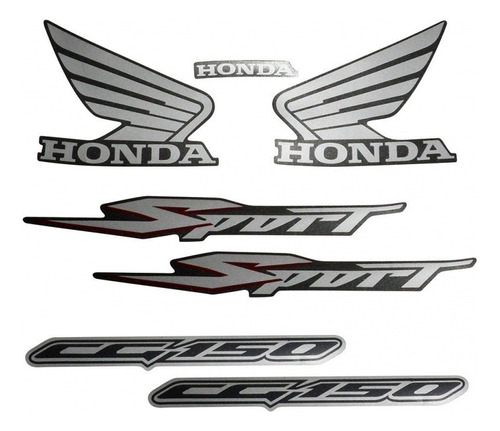 Kit Adesivos Honda Titan 150 Sport 2008 Cinza