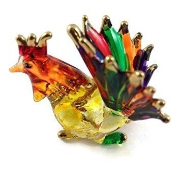 Imagen 4 de 6 de Miniatura Gallina Pollo Transparente De Vidrio Arte Galli