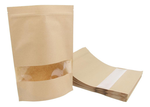 Kraft Zip Lock Food Bag 20x30 + 5