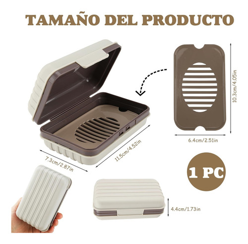 . Jabón Viaje Con Jabonera Portátil Y A Prueba Fugas Para