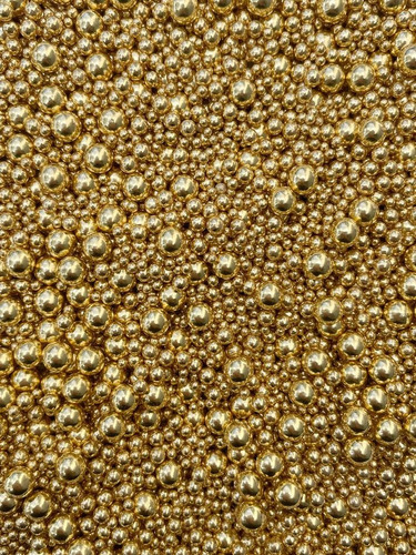 Sprinkles Perlas Metalicas Oro Azucar 1kg 2.5, 4 Y 7mm