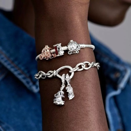 Pulsera Pandora Calabaza De Cenicienta Plata Edicion Disney Diámetro 18 Cm