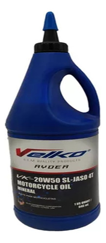 Aceite Velko 4t Sl 20w50 Mineral Litro Vk20w504tsl-l