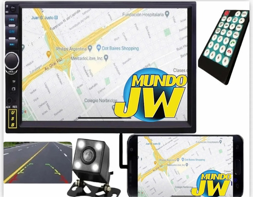 Imagen 1 de 5 de Estereo Pantalla Tactil Doble Din Mirror Link Simil Pioneer