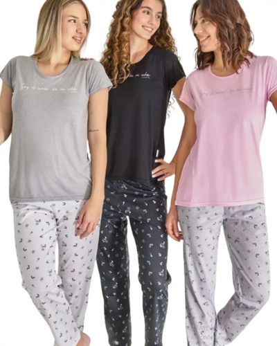 Pijama Susurro Estampado Invierno 3660 - Talles Especiales