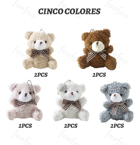 10 Pcs Peluches Mayoreo Osos De Peluche Suave Pelucheria Foofoo Blanco