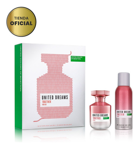 Benetton Ud Together Her Edt 80ml + Deo 150ml  Perfume Mujer
