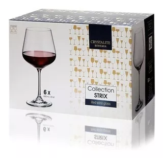 Copas De Cristal Vino Bohemia Strix 600 Ml X6