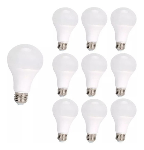 Ampolletas Led 7w E27 - Pack 10 - Luz Cálida