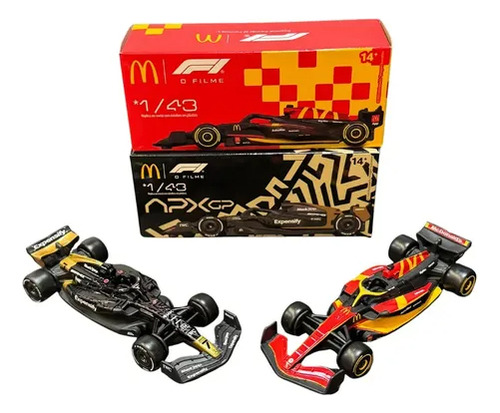 Miniatura Carro Formula 1 Mc Donalds F1 O Filme 1/43 Set 2un
