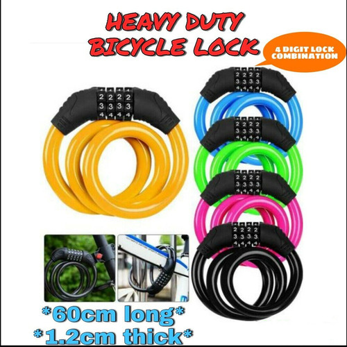 Candado Para Bicicleta, Combinación De Números, Resistente,