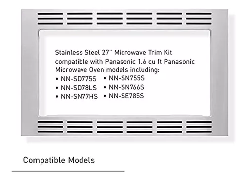 Juego de accesorios para hornos microondas de 27 Panasonic, Stainless