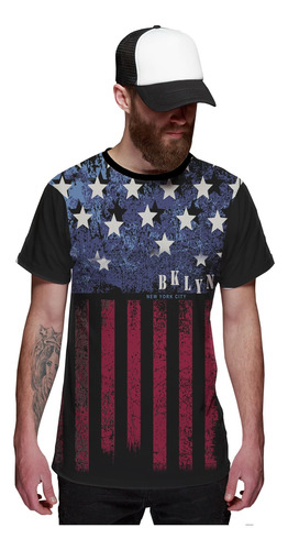 Camiseta Brooklyn Bandeira Dos Estados Unidos Ny City