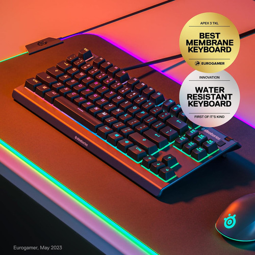 Teclado Para Juegos Steelseries Apex 3 Tkl Rgb - Teclado...