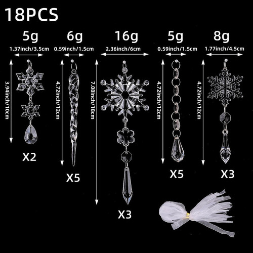18 Piezas De For Decoración De Árboles De